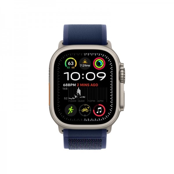 Умные часы Apple Watch Ultra 2 (2024) GPS + Cellular, 49 мм, корпус из бежевого титана, ремешок Blue Trail Loop HK, размер M/L