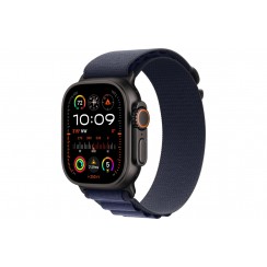 Умные часы Apple Watch Ultra 2 (2024) GPS + Cellular, 49 мм, корпус из черного титана, ремешок Alpine Loop Navy синего цвета, US, размер M