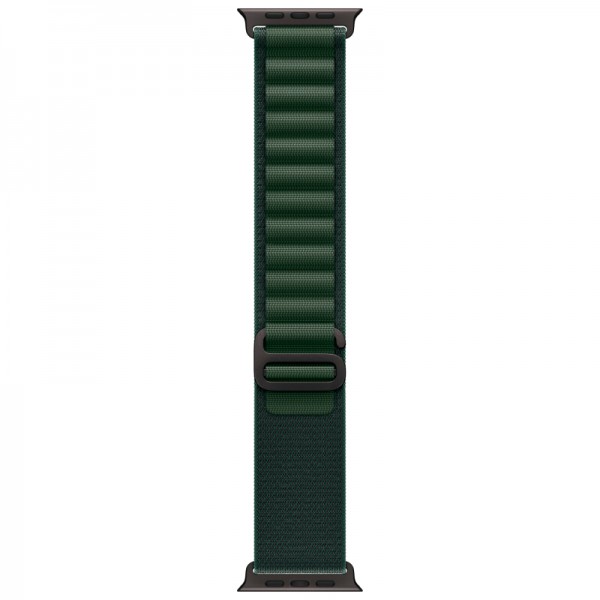 Умные часы Apple Watch Ultra 2 (2024) GPS + Cellular, 49 мм, корпус из черного титана, ремешок Alpine Loop Dark Green зеленого цвета, размер L