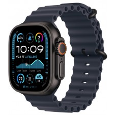Умные часы Apple Watch Ultra 2 (2024) GPS + Cellular, 49 мм, корпус из черного титана, ремешок Ocean Band Navy US синего цвета