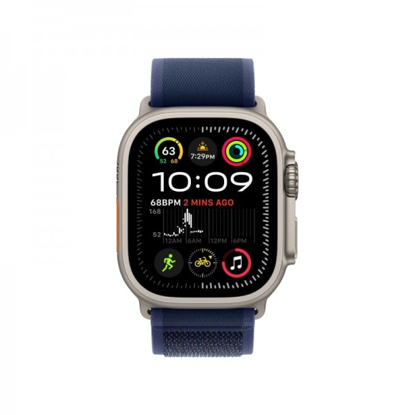 Умные часы Apple Watch Ultra 2 (2024) GPS + Cellular, 49 мм, корпус из бежевого титана, ремешок Blue Trail Loop US, размер S/M