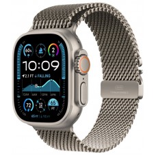 Умные часы Apple Watch Ultra 2 (2024) GPS + Cellular, 49 мм, корпус из бежевого титана, ремешок Natural Titanium Milanese Loop, L