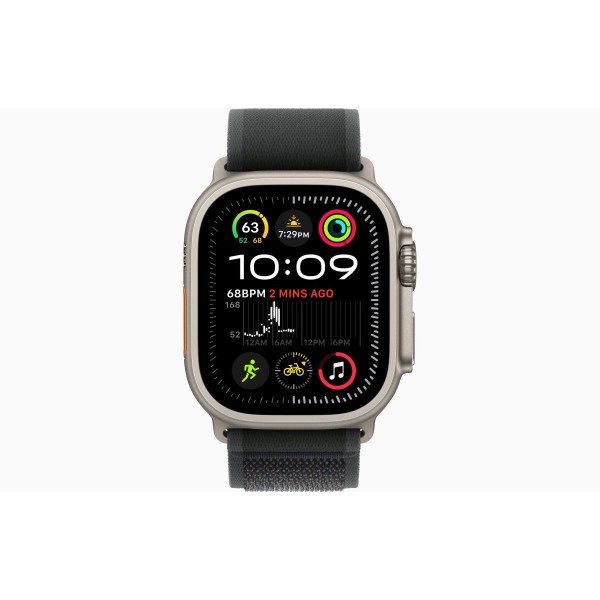 Умные часы Apple Watch Ultra 2 (2024) GPS + Cellular, 49 мм, корпус из бежевого титана, ремешок Black Trail Loop US, размер M/L