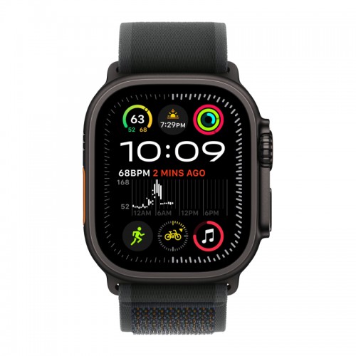 Умные часы Apple Watch Ultra 2 (2024) GPS + Cellular, 49 мм, корпус из черного титана, ремешок Black Trail Loop HK, размер M/L