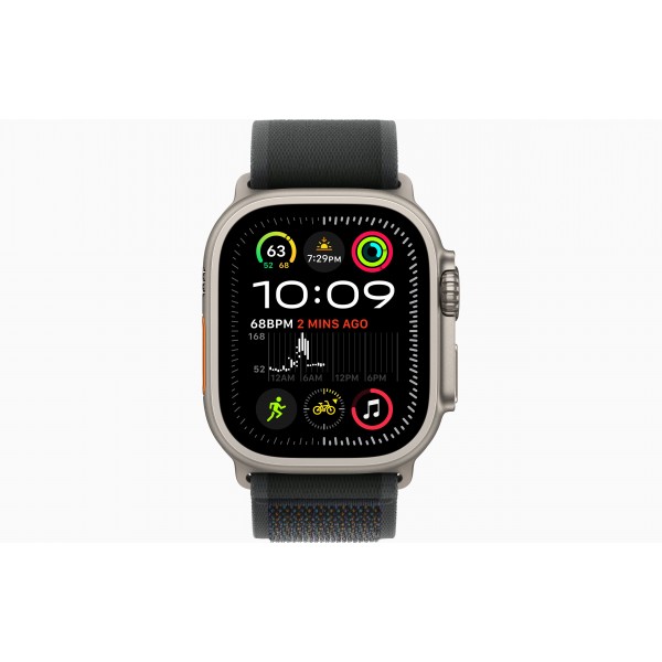 Умные часы Apple Watch Ultra 2 (2024) GPS + Cellular, 49 мм, корпус из бежевого титана, ремешок Black Trail Loop US, размер S/M