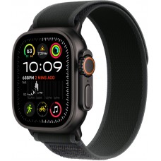 Умные часы Apple Watch Ultra 2 (2024) GPS + Cellular, 49 мм, корпус из черного титана, ремешок Black Trail Loop US, размер M/L