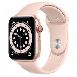 Умные часы Apple Watch Series 6 44 мм, алюминий золотистый, sport band pink