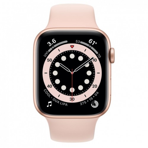 Умные часы Apple Watch Series 6 44 мм, алюминий золотистый, sport band pink