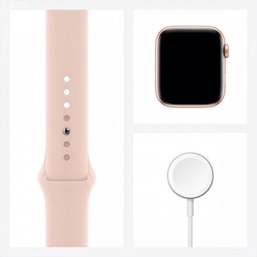 Умные часы Apple Watch Series 6 44 мм, алюминий золотистый, sport band pink