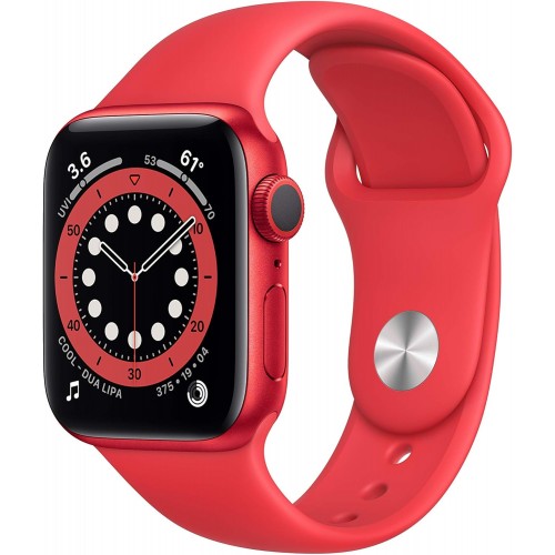 Умные часы Apple Watch Series 6 44 мм, красный корпус, sport band red