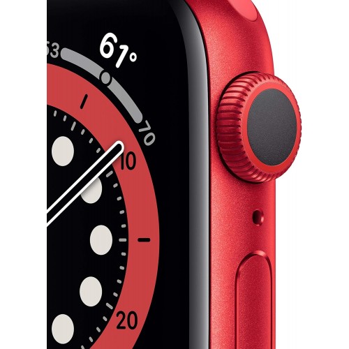 Умные часы Apple Watch Series 6 44 мм, красный корпус, sport band red