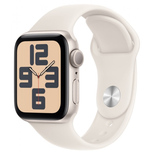 Умные часы Apple Watch SE 2 (2024) 40mm в алюминиевом корпусе Starlight с спортивным ремешком S/M