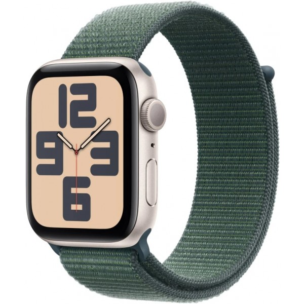 Умные часы Apple Watch SE 2 (2024) 40mm Starlight Aluminum Case with Lake Green Sport Loop