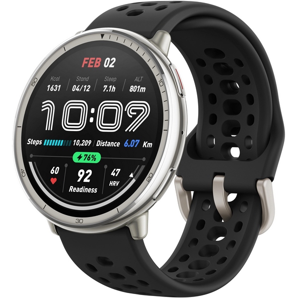 Умные часы Amazfit Active 2 Black Sport Silicone (Черный)