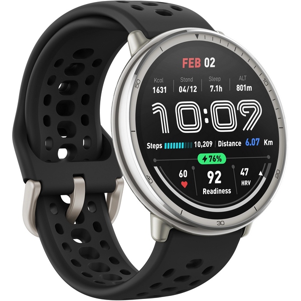 Умные часы Amazfit Active 2 Black Sport Silicone (Черный)