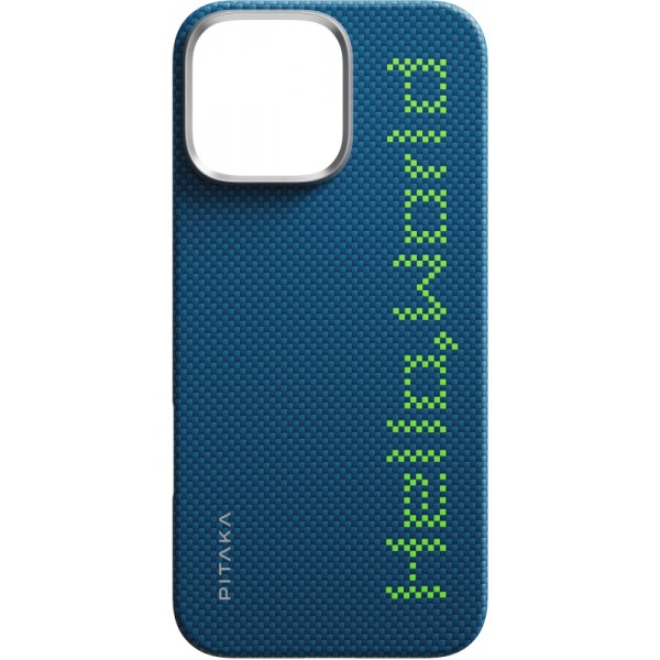 Чехол PITAKA Pitaka Tactile Woven для iPhone 16 Pro Max, Hello World (KI1602HWTP)