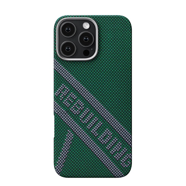 Чехол PITAKA Re-TROS Tactile Woven Case для iPhone 16 Pro 6.3", принт перестройка, цвет зеленый (Refining) KI1602RTR