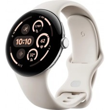 Умные часы Google Pixel Watch 3 WiFi 45 mm Polished Silver Case / Porcelian Active Band, US