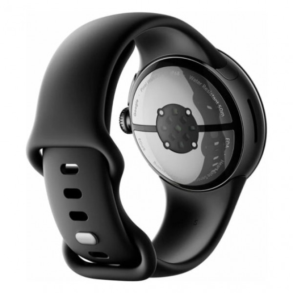 Умные часы Google Pixel Watch 2 LTE в матовом черном алюминиевом корпусе с активным браслетом Obsidian