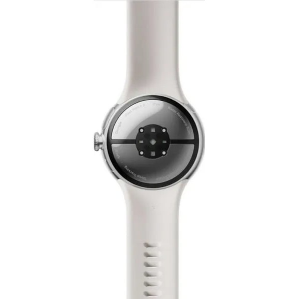 Умные часы Google Pixel Watch 2 LTE: Полированный серебряный корпус и порцелановый ремешок