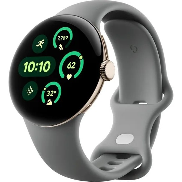 Умные часы Google Pixel Watch 3 WiFi 41 mm Champagne Gold Aluminum Case / Hazel Active Band, US