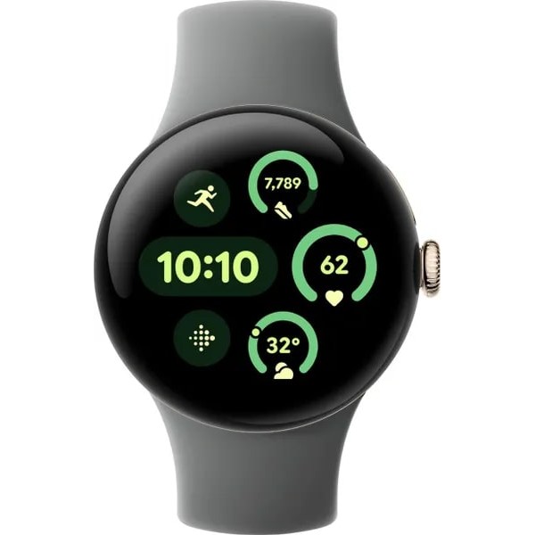 Умные часы Google Pixel Watch 3 WiFi 41 mm Champagne Gold Aluminum Case / Hazel Active Band, US