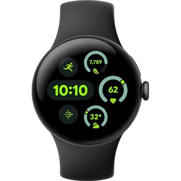Умные часы Google Pixel Watch 3 41 мм: Стильный Matte Black с Obsidian Active Band