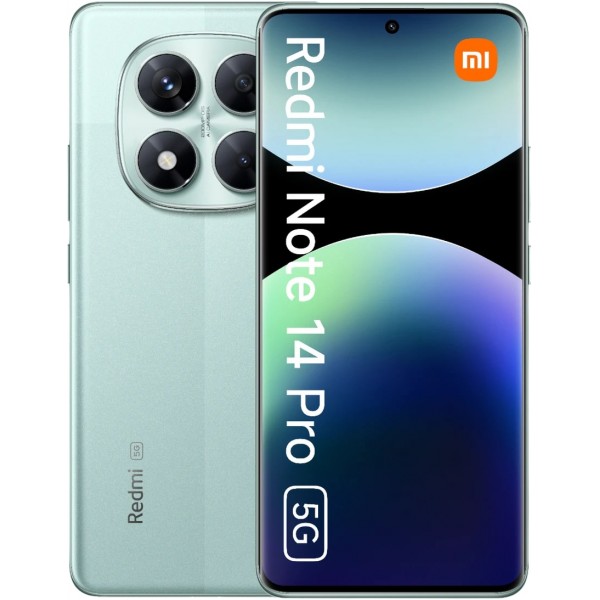 Смартфон Xiaomi Redmi Note 14 Pro 12/256 ГБ, 5G, NFC, NanoSIM + nanoSIM/eSIM, зеленый