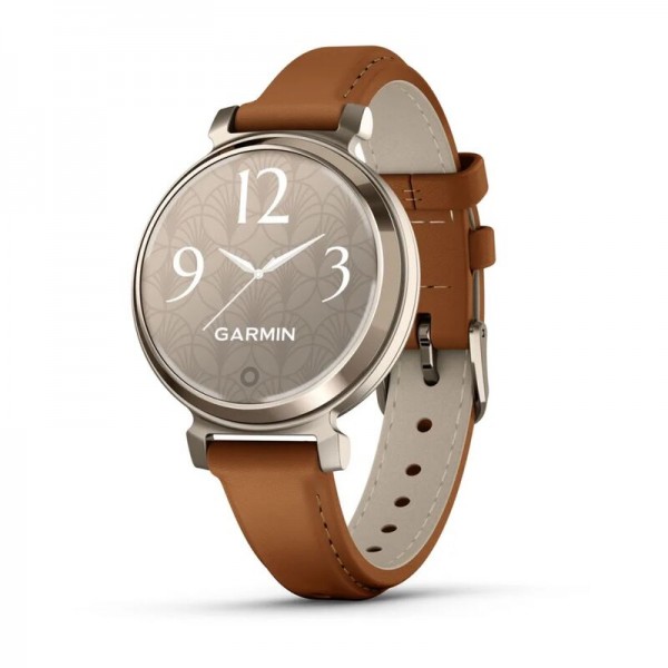 Умные часы Garmin Lily 2 Classic Cream Gold with Tan Leather Band (010-02839-02)