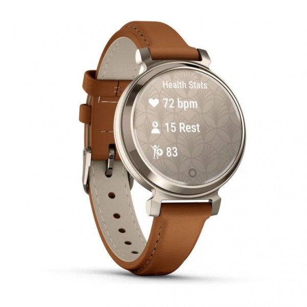 Умные часы Garmin Lily 2 Classic Cream Gold with Tan Leather Band (010-02839-02)