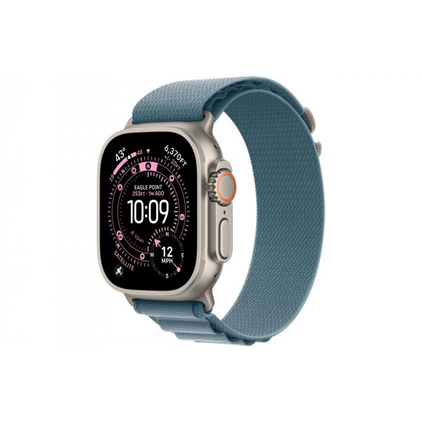 Умные часы Apple Watch Ultra 3 (2025) GPS + Cellular, 49 мм, Natural Titanium Case with Light Blue Alpine Loop S