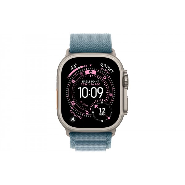 Умные часы Apple Watch Ultra 3 (2025) GPS + Cellular, 49 мм, Natural Titanium Case with Light Blue Alpine Loop S