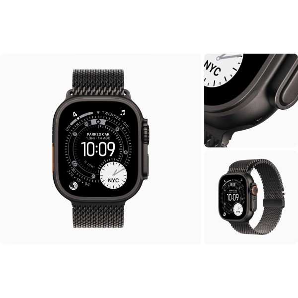 Умные часы Apple Watch Ultra 3 (2025) GPS + Cellular, 49 мм, Black Titanium Case with Black Titanium Milanese Loop, L