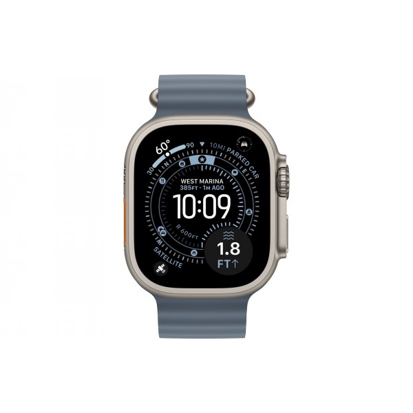 Умные часы Apple Watch Ultra 3 (2025) GPS + Cellular, 49 мм, Natural Titanium Case with Anchor Blue Ocean Band
