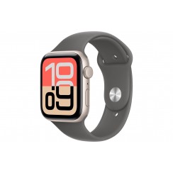 Умные часы Apple Watch SE 3 (2025) 44mm Starlight Aluminum Case with Stone Gray Sport Band  M/L