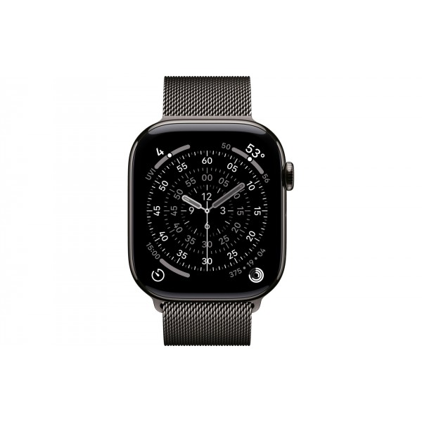 Apple Watch S11 46mm GPS + Cellular, 46mm Slate Titanium Case with Slate Milanese Loop M/L