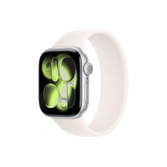 Apple Watch S11 42mm Silver Aluminum Case with Light Blush Solo Loop Size 3