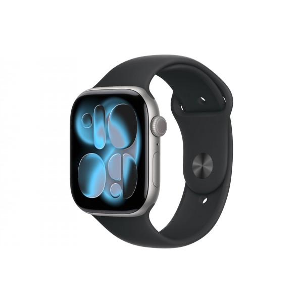 Apple Watch S11 46mm GPS + Cellular, Space Gray Aluminum Case with Black Sport Band M/L