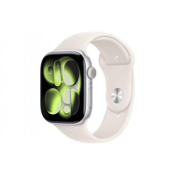 Купить Apple Watch S11 46mm Silver Aluminum Case with Starlight Sport Band M/L в Москве