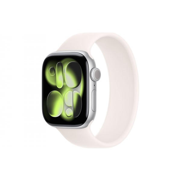 Apple Watch S11 42mm Silver Aluminum Case with Light Blush Solo Loop Size 4