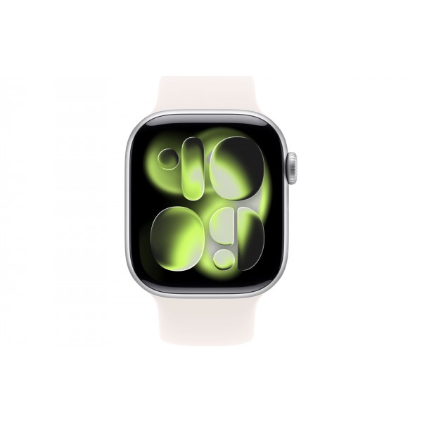 Apple Watch S11 42mm Silver Aluminum Case with Light Blush Solo Loop Size 4