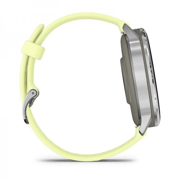 Умные часы Garmin Venu 4 45mm Silver Bezel With Citron Silicone Band 010-03014-02