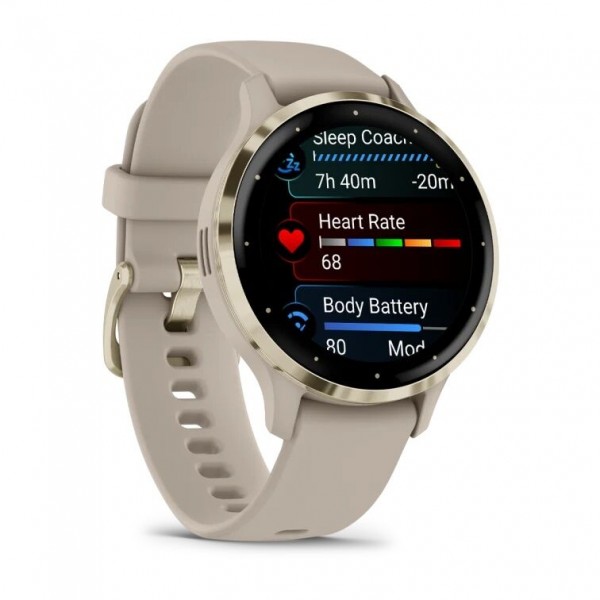 Умные часы Garmin Venu 3S Soft Gold French Gray 010-02785-02