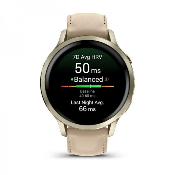 Умные часы Garmin Venu 4 41mm Lunar Gold Leather 010-03013-03