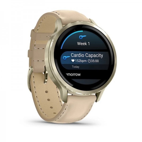 Умные часы Garmin Venu 4 41mm Lunar Gold Leather 010-03013-03