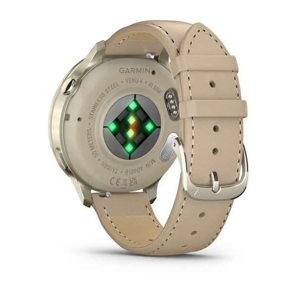 Умные часы Garmin Venu 4 41mm Lunar Gold Leather 010-03013-03