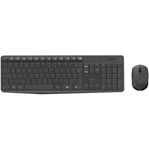 Комплект клавиатура+мышь Logitech MK235 Grey
