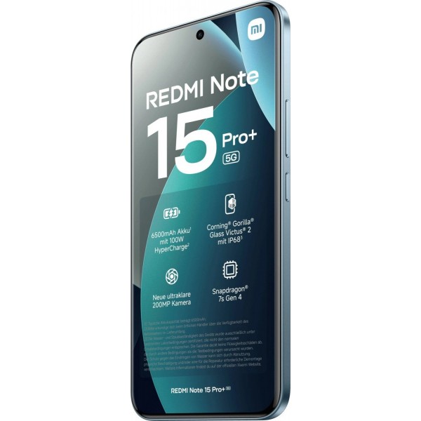 Смартфон Xiaomi Redmi Note 15 Pro Plus 8/256 ГБ, 5G, NFC, Dual nano SIM, синий