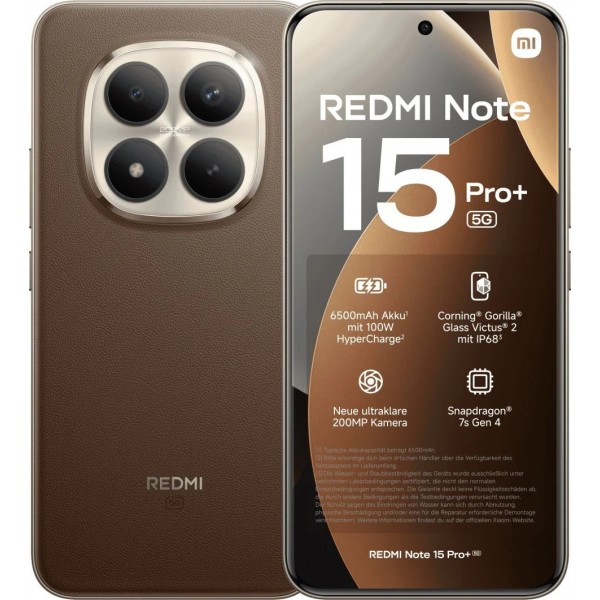 Смартфон Xiaomi Redmi Note 15 Pro Plus 12/512 ГБ, 5G, NFC, Dual nano SIM, коричневый