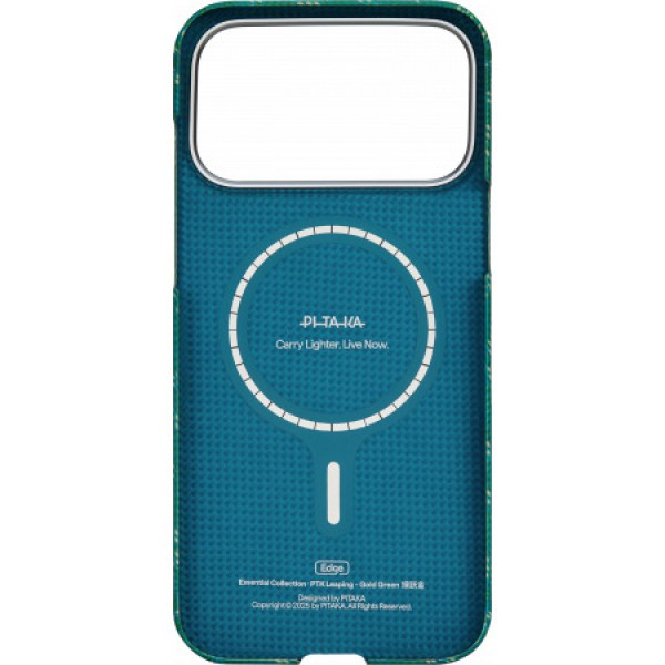Чехол PITAKA Ultra-Slim Case For iPhone 17 Pro Max Gold/Green, KI1701PTKP
